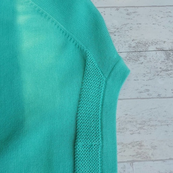 Lands' End Supima Cotton V-neck Sweater Green sz XL Pull over - Picture 5 of 8